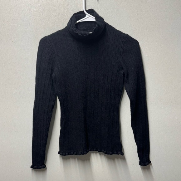 PAIGE Sweaters - PAIGE Black Cashmere Turtleneck Sweater
